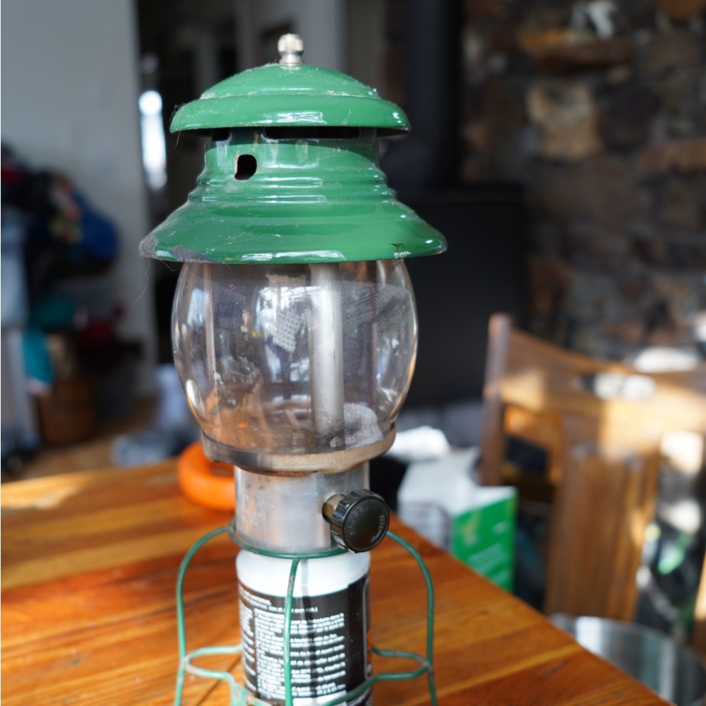 Vintage Green Lantern Lamp